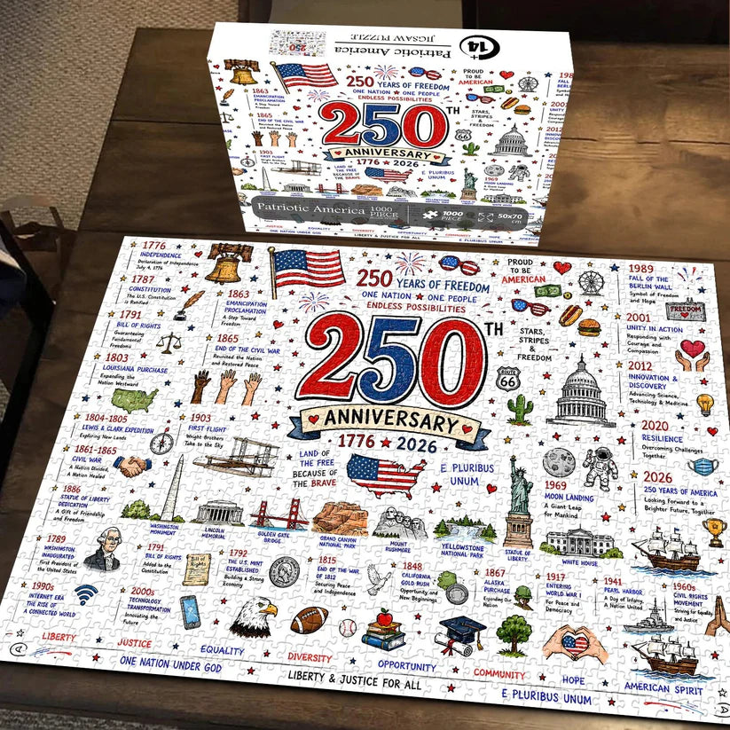 🧩 Patriotic America Jigsaw Puzzle 1000 Pieces🎁
