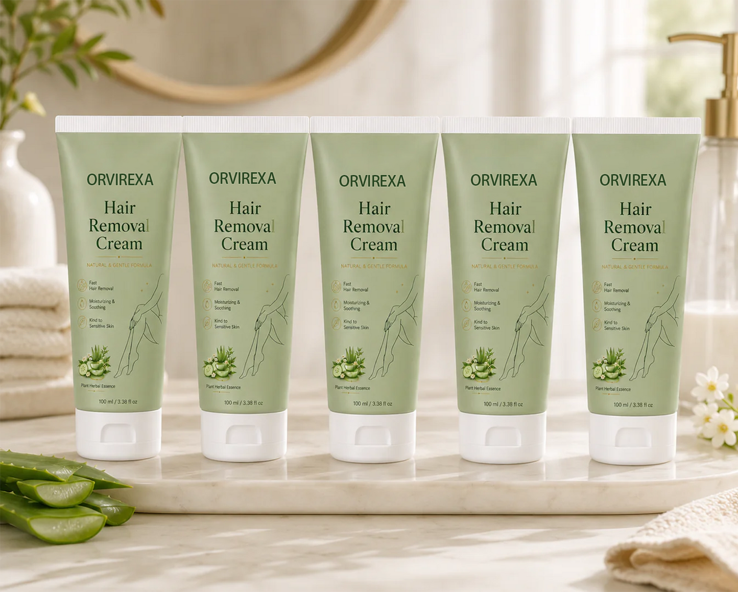 Natural Gentle Hair Removal Cream | For Women & Men, Sensitive Skin