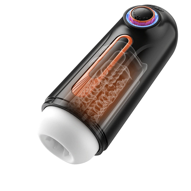 【Free lub】Alien - 6-in-1 Thrusting & Vibrating Blow Job Masturbator Cup with 4 Suction Modes