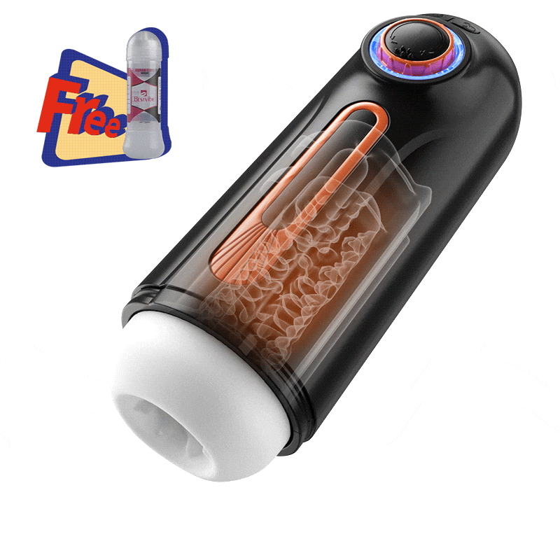 【Free lub】Alien - 6-in-1 Thrusting & Vibrating Blow Job Masturbator Cup with 4 Suction Modes