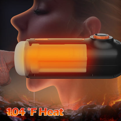 【Free lub】Alien - 6-in-1 Thrusting & Vibrating Blow Job Masturbator Cup with 4 Suction Modes