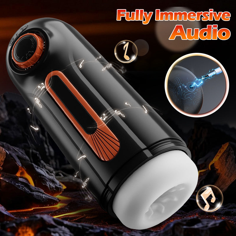 【Free lub】Alien - 6-in-1 Thrusting & Vibrating Blow Job Masturbator Cup with 4 Suction Modes