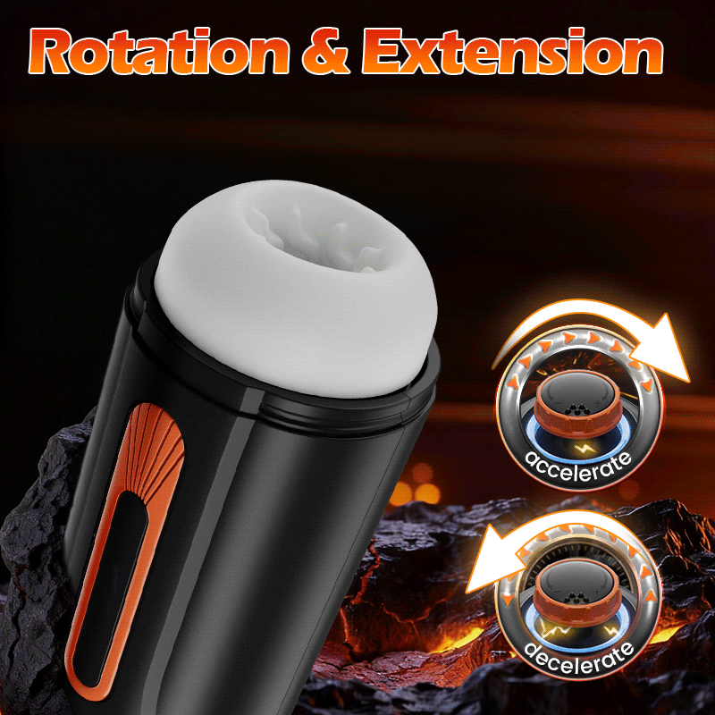 【Free lub】Alien - 6-in-1 Thrusting & Vibrating Blow Job Masturbator Cup with 4 Suction Modes