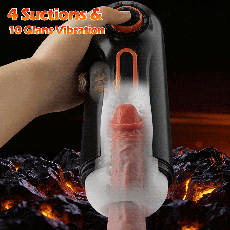 【Free lub】Alien - 6-in-1 Thrusting & Vibrating Blow Job Masturbator Cup with 4 Suction Modes