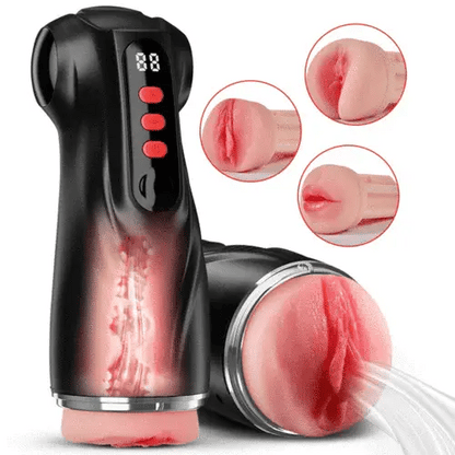 2026 New model 3 Sleeves Pocket Pussy Penis Pump with 9 Sucking & 9 Vibrating Male Masturbator