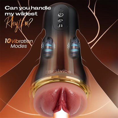 2026 Automatic Male Masturbator with 3 Replaceable Sleeves 5 Suction & 10 Vibration Stroker
