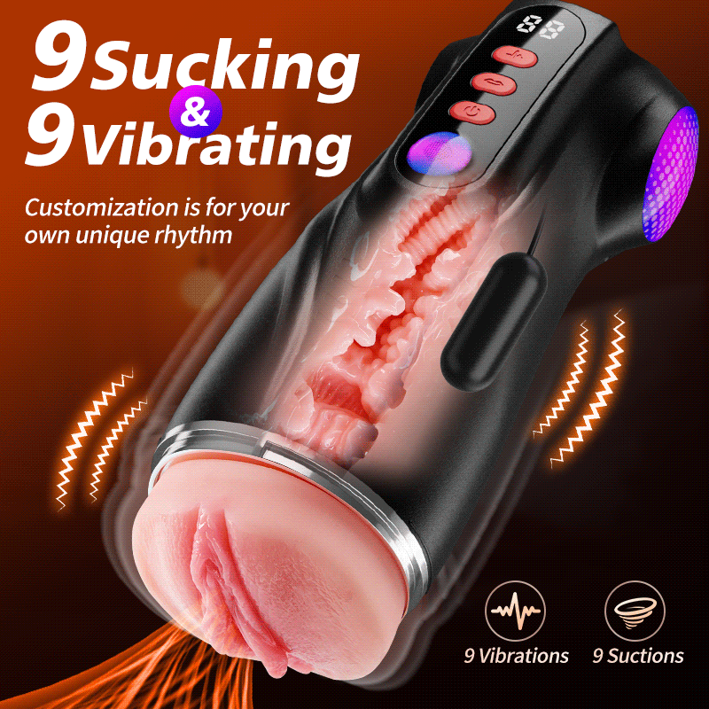Daphn - 3 Interchangeable Sleeves Suction & Vibration Multi-Sensation Experience Automatic Male Masturbator