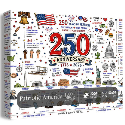 🧩 Patriotic America Jigsaw Puzzle 1000 Pieces🎁