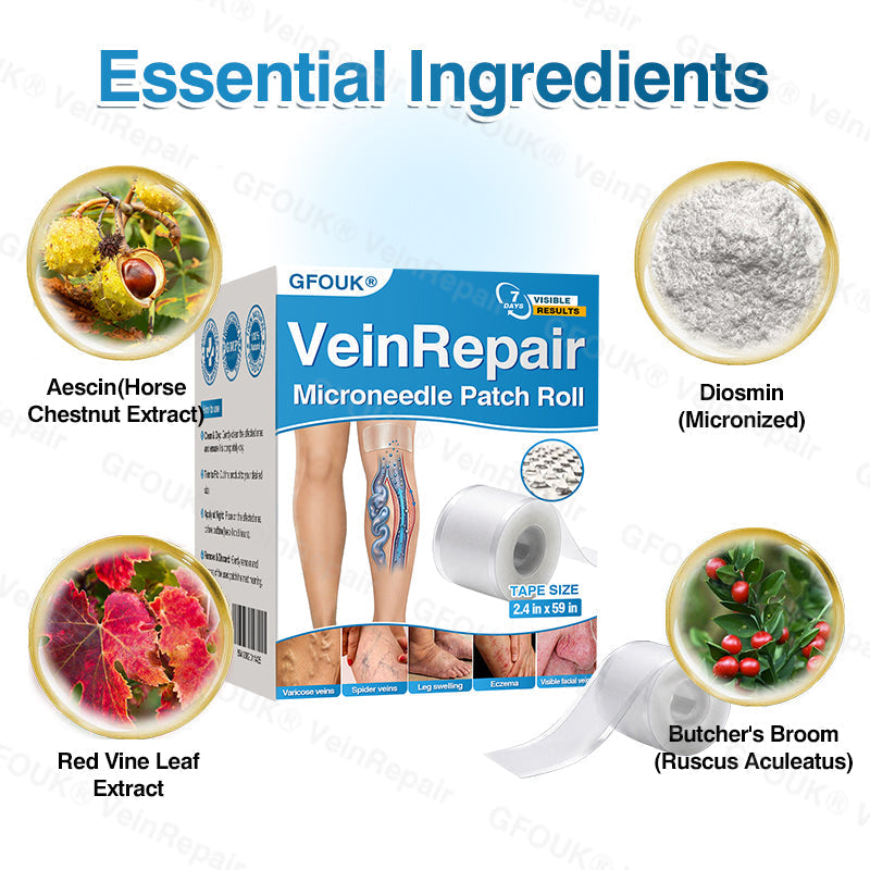 🇨🇦👨‍⚕️✅GFOUK® VeinRepair Microneedle Patch Roll⚡Instant Relief, Long-Term Results