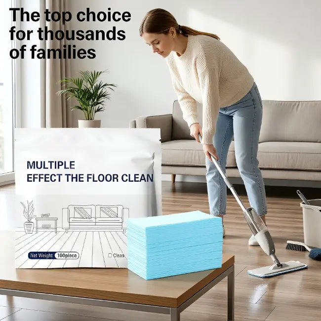 Essential for the family 100 Piece Multi-Surface Antibacterial Cleaner for Hardwood. Tile & Laminate