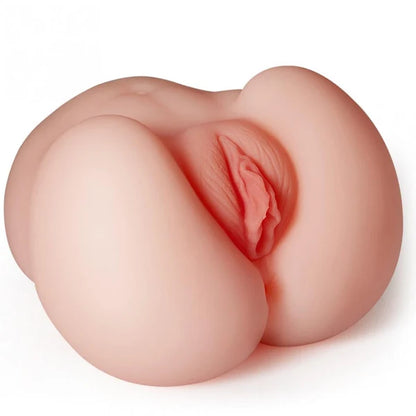 Round & Plump, Firm yet Yielding,7.48'' Doggy And Missionary Style 2 Holes Realistic Pussy Ass Masturbator